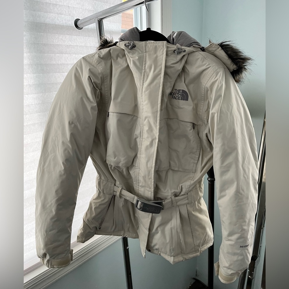 Womens North Face Jacket Off White Size Medium